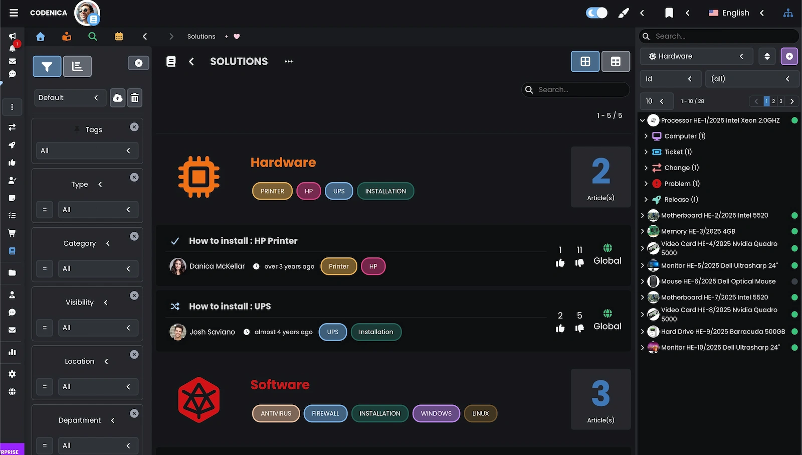 Knowledge Base in Codenica ITSM + ITAM