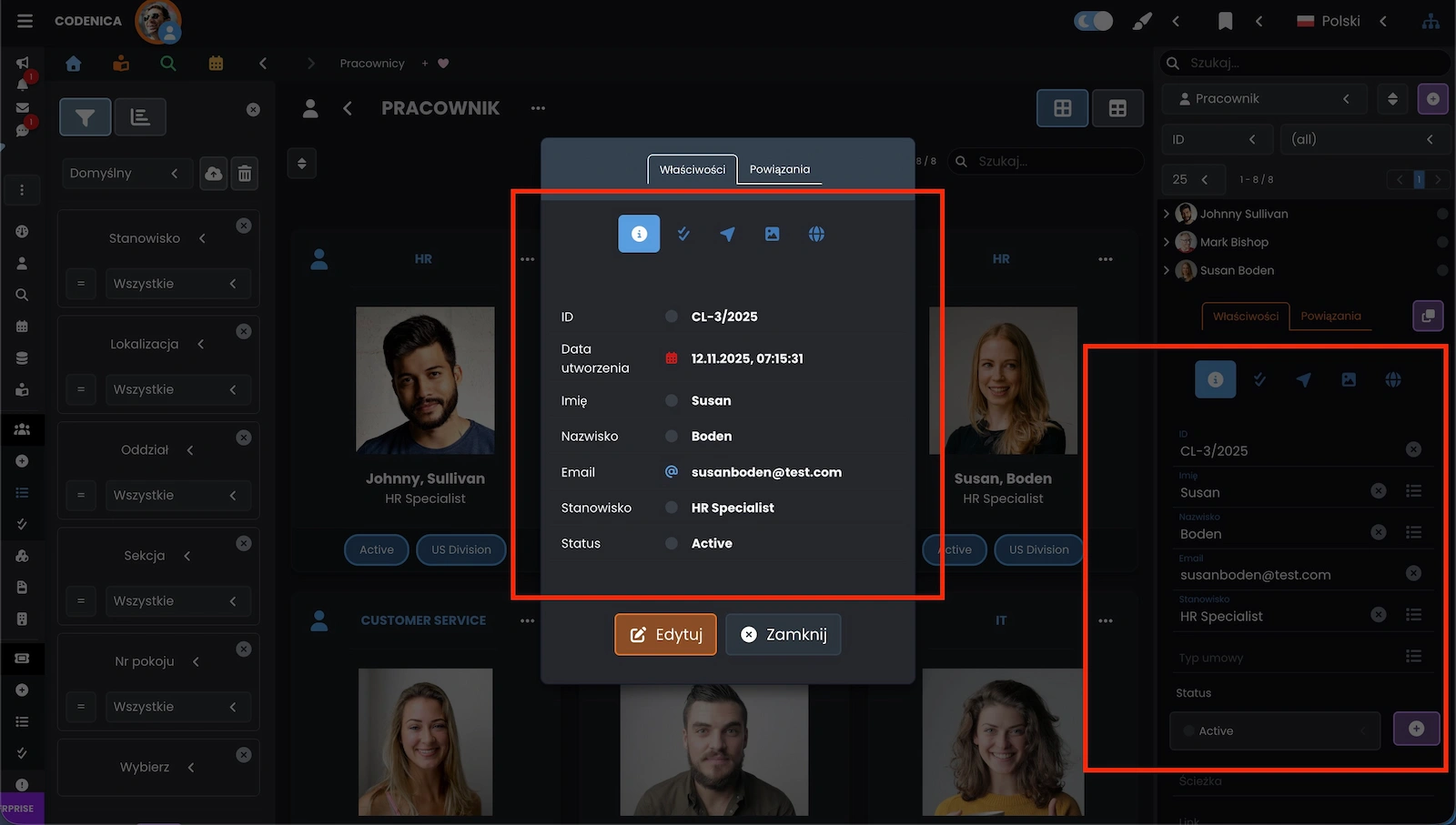 Propriétés des éléments et leur configuration