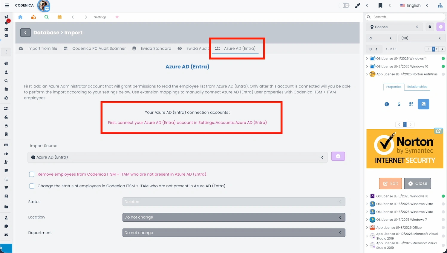 OAuth2 connection configuration with Azure Entra ID and assignment of user read permissions
