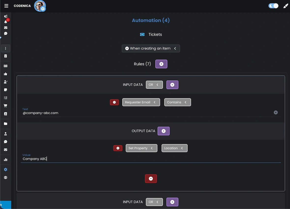 Automatyzacja ticketu w systemie Codenica ITSM + ITAM