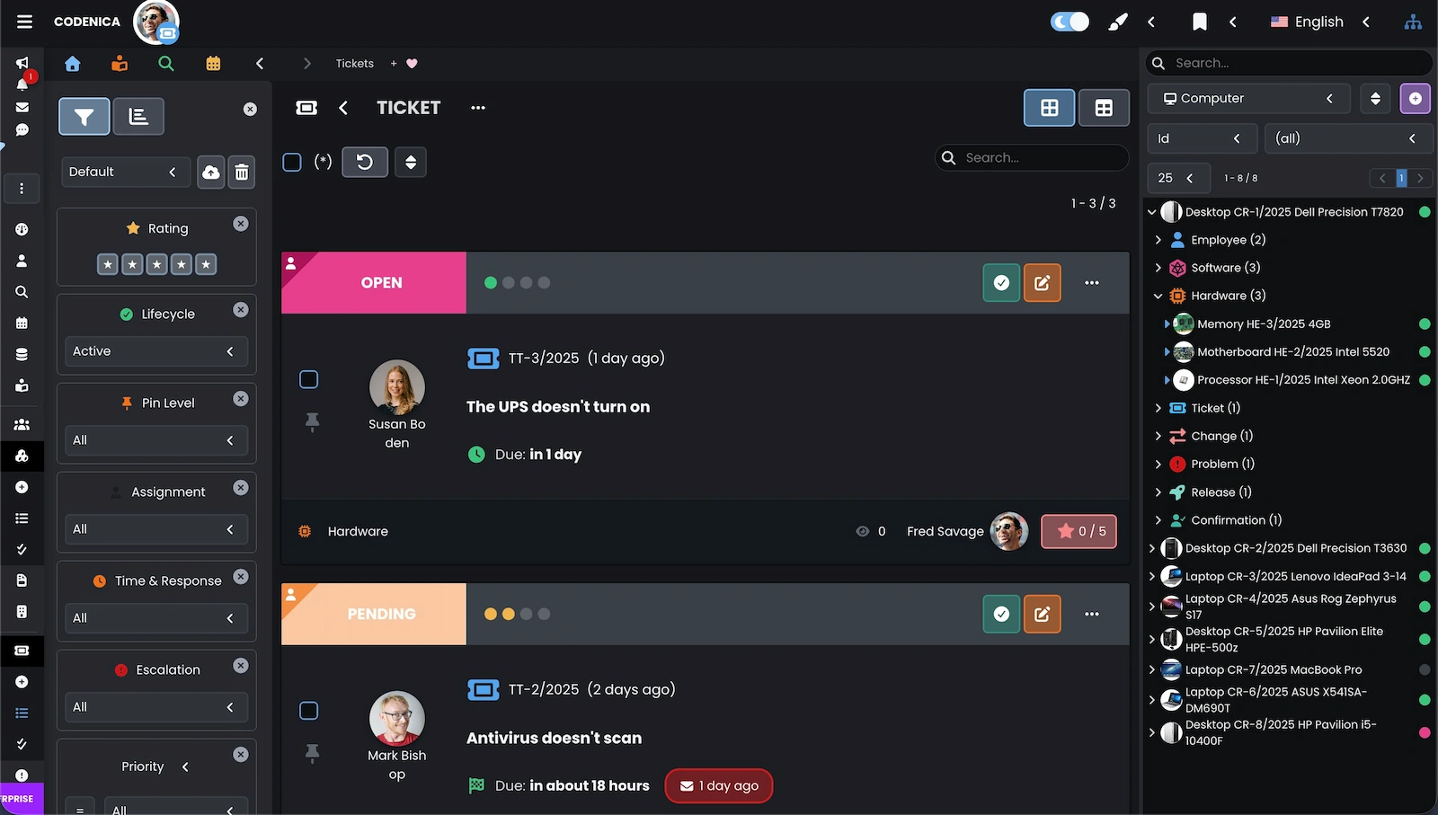Screenshot showing linked items.