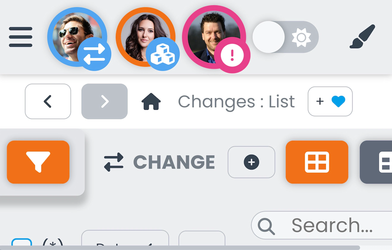 Screenshot with colorful avatar borders