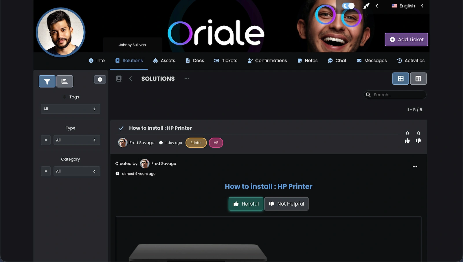 Screenshot showing a knowledge base article with rating options.