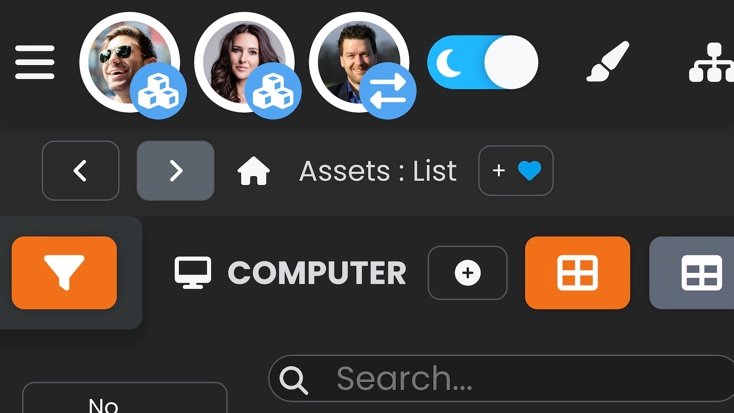Screenshot showing a blue background next to a user's avatar icon.